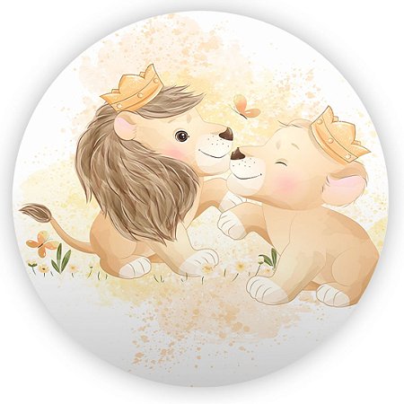 Capa Painel Redondo Sublimado - Leãozinho