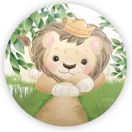 Capa Painel Redondo Sublimado - Leãozinho