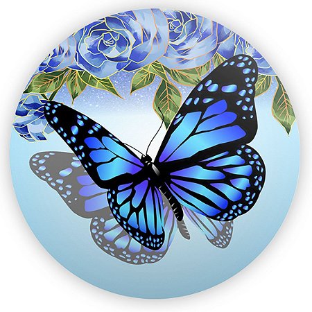 Capa Painel Redondo Sublimado - Borboletas