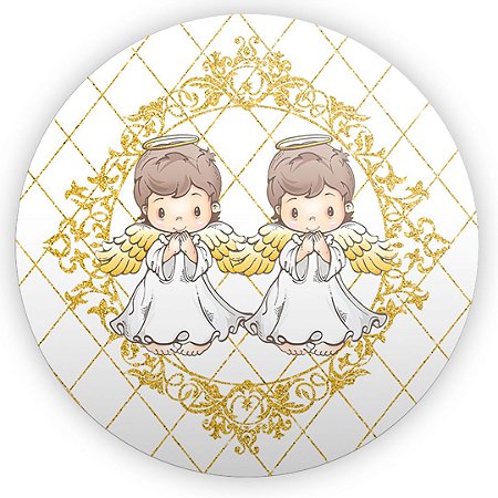 Capa Painel Redondo Sublimado - Batizado