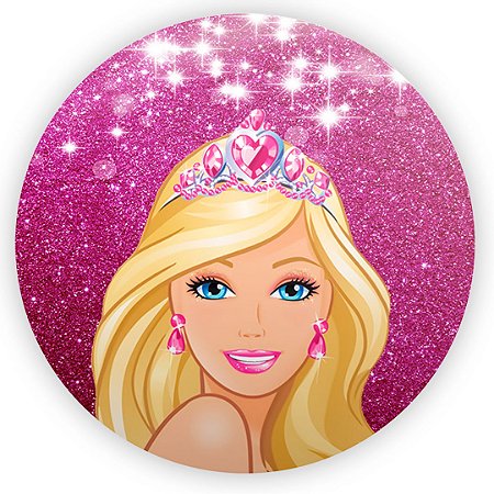 Capa Painel Redondo Sublimado - Barbie
