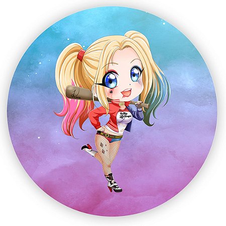 Capa Painel Redondo Sublimado - Arlequina