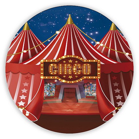 Capa Painel Redondo Sublimado - Circo