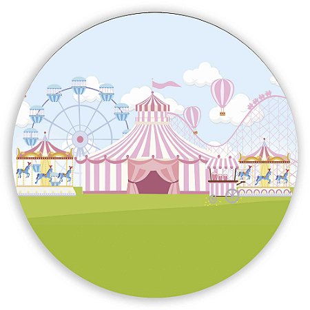 Capa Painel Redondo Sublimado - Circo