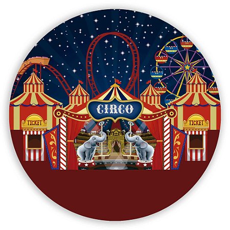 Capa Painel Redondo Sublimado - Circo