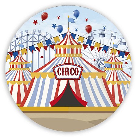 Capa Painel Redondo Sublimado - Circo