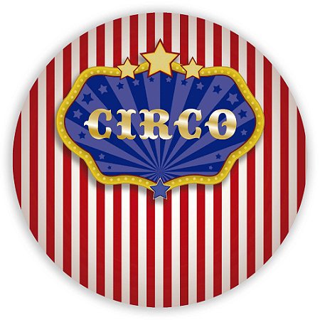 Capa Painel Redondo Sublimado - Circo
