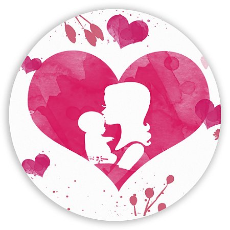 Capa Painel Redondo Sublimado - Dia das Mães