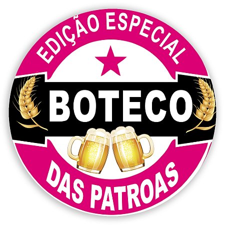 Capa Painel Redondo Sublimado - Boteco Das Patroas