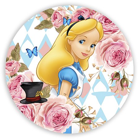 Capa Painel Redondo Sublimado - Alice