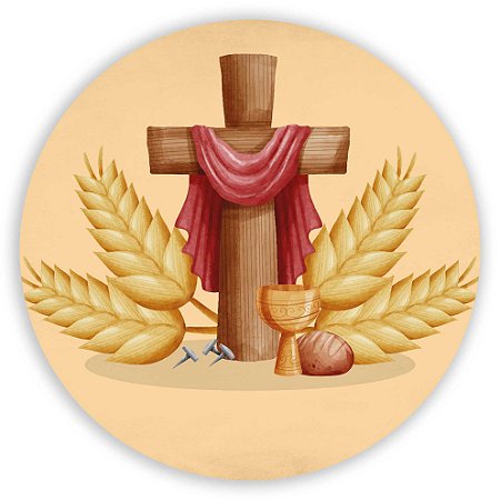 Capa Painel Redondo Sublimado - Páscoa