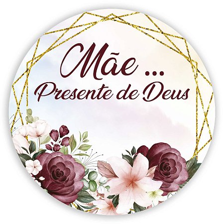 Capa Painel Redondo Sublimado - Dia das Mães