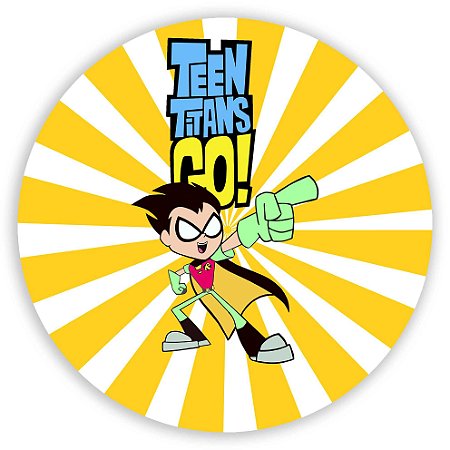 Capa Painel Redondo Sublimado - Teen Titans