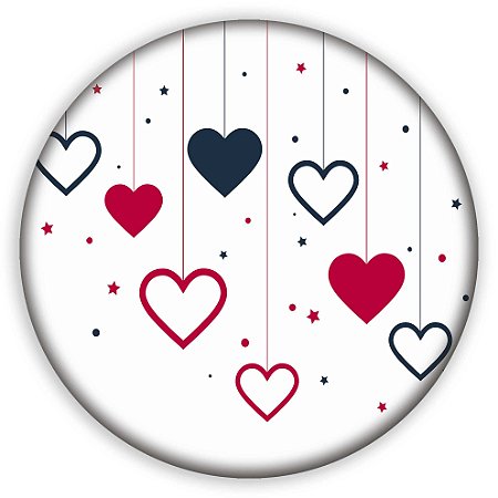 Capa Painel Redondo Sublimado - Coracao