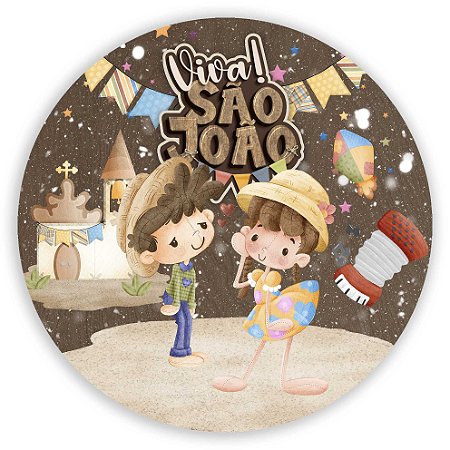 Painel Redondo - Festa Junina - Sublimado 3D