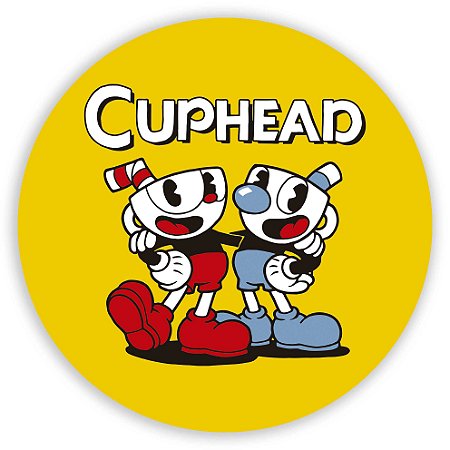 Capa Painel Redondo Sublimado - Cuphead