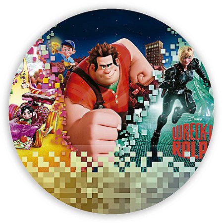 Capa Painel Redondo Sublimado - Detona Ralph