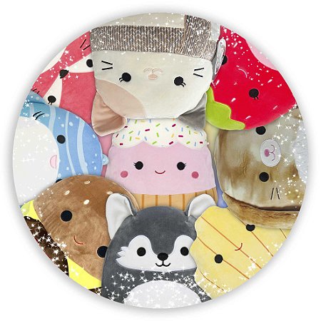 Capa Painel Redondo Sublimado - Squishmallow