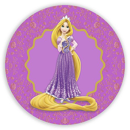Capa Painel Redondo Sublimado - Rapunzel