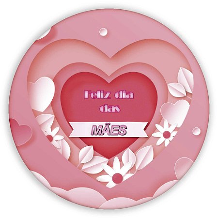Capa Painel Redondo Sublimado - Dia das Maes