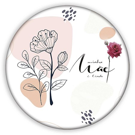 Capa Painel Redondo Sublimado - Dia das Maes