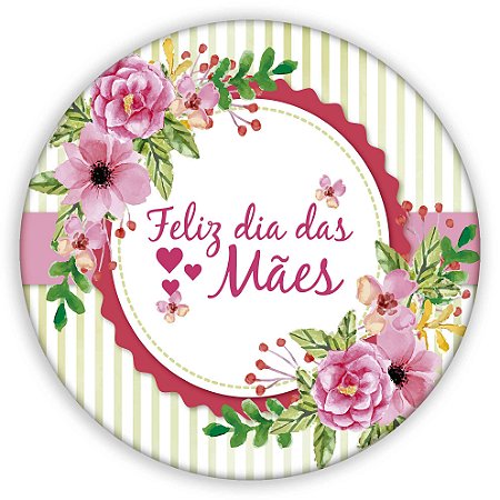 Capa Painel Redondo Sublimado - Dia das Maes