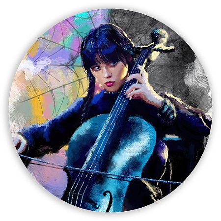 Capa Painel Redondo Sublimado - Wandinha