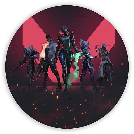 Capa Painel Redondo Sublimado - Valorant