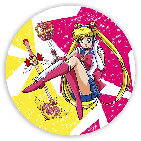 Capa Painel Redondo Sublimado - Sailor Moon