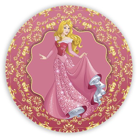 Capa Painel Redondo Sublimado - Princesa Aurora