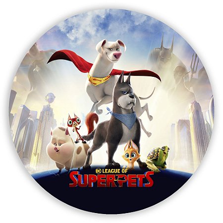 Painel Redondo - Liga dos Superpets  - Sublimado 3D