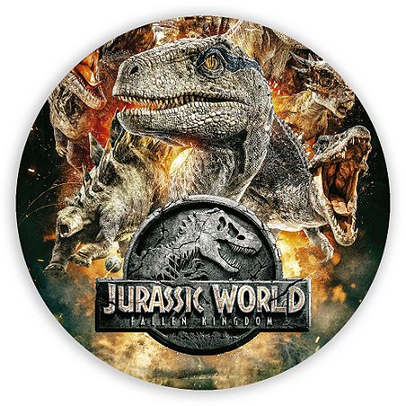 Capa Painel Redondo Sublimado - Dinossauro Jurassic