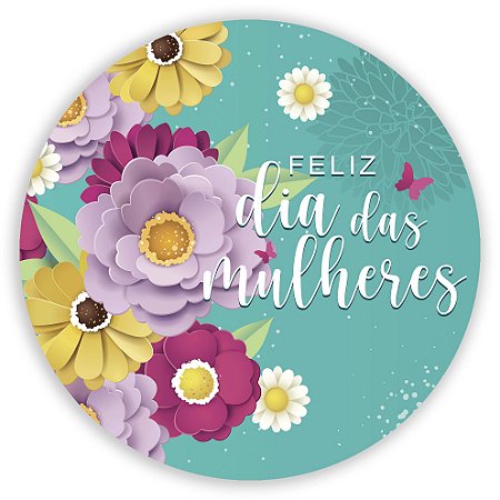 Capa Painel Redondo Sublimado - Dia das Mulheres