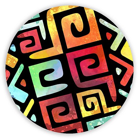 Painel Redondo - Padrão Africano  - Sublimado 3D