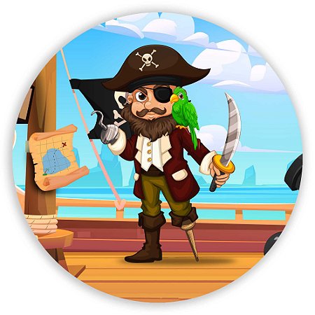 Painel Redondo - Pirata  - Sublimado 3D