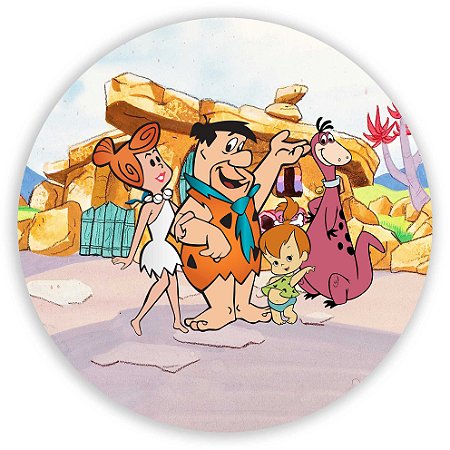 Painel Redondo - Os Flinstones  - Sublimado 3D