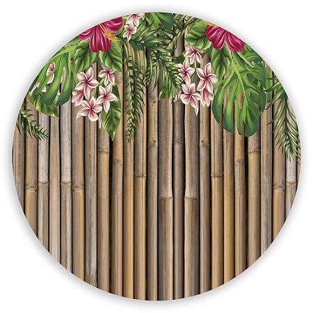 Painel Redondo - Bambu Florido - Sublimado 3D
