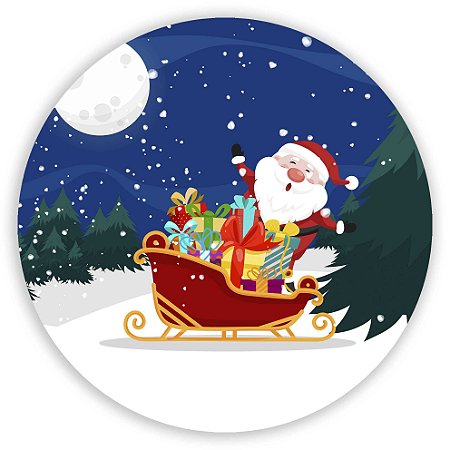 Painel Redondo - Natal  - Sublimado 3D