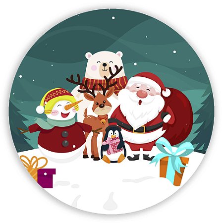 Painel Redondo - Natal  - Sublimado 3D