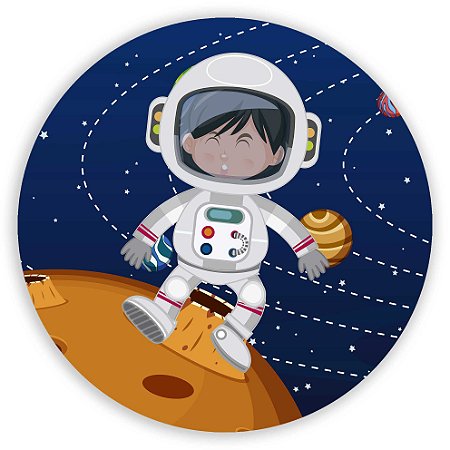Capa Painel Redondo Sublimado - Astronauta