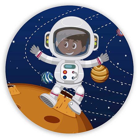 Capa Painel Redondo Sublimado - Astronauta