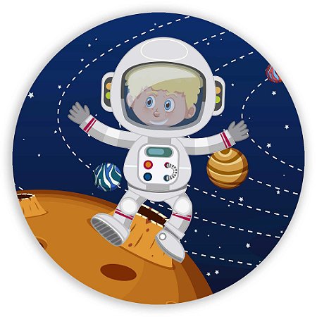 Capa Painel Redondo Sublimado - Astronauta