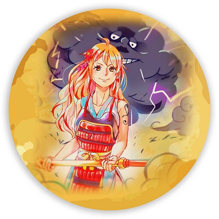 Painel Redondo - One Piece Nami  - Sublimado 3D