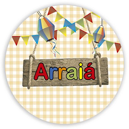 Capa Painel Redondo Sublimado - Festa Junina