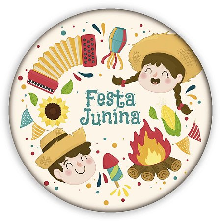 Painel Redondo - Festa Junina - Sublimado 3D