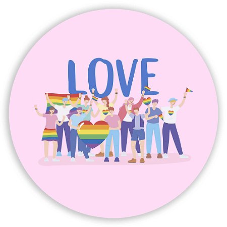 Capa Painel Redondo Sublimado - LGBT