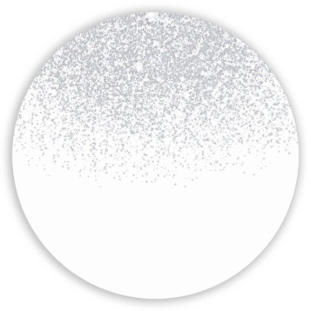 Capa Painel Redondo Sublimado - Glitter Branco