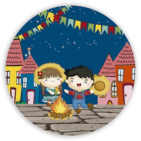 Painel Redondo - Festa Junina - Sublimado 3D