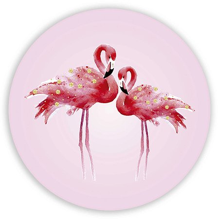 Capa Painel Redondo Sublimado - Flamingo