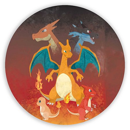 Painel Redondo - Pokemon Charmander  - Sublimado 3D